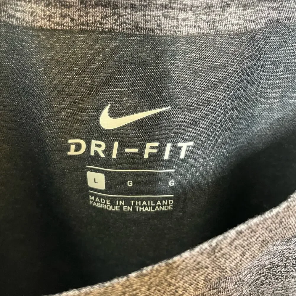 Nike Mens Dri-Fit Hypermax Short Sleeve Training T-Shirt - Heathered Black Large
